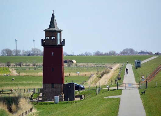 Dagebuell Deich Leutturm Nordsee Ferienwohnungen Freie Sicht